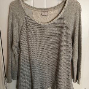 Grey, light weight, lace sweater
